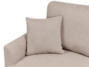 Eckschlafsofa 3-Sitzer NASSJO Kunstleinen Hellbraun rechtsseitig_999566