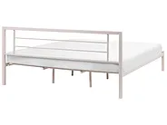 Bett mit Lattenrost Metall CUSSET 180 x 200 cm Hellbeige_1162103