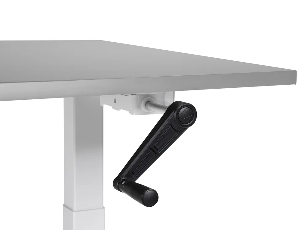 Schreibtisch manuell höhenverstellbar DESTINES 120 cm 72 cm Grau / Weiß_898789