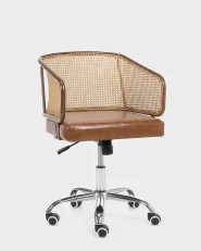 Desk Chair TUCSON Faux Leather Brown_1156694