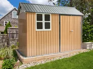 Gerätehaus NOCCIANO 313 cm 220 cm Metall Braun_1020002
