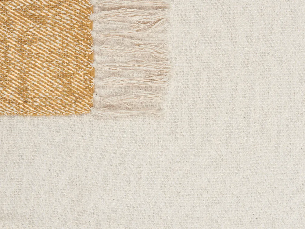 Kuscheldecke SALME Stoff 130 x 170 cm Beige_834453