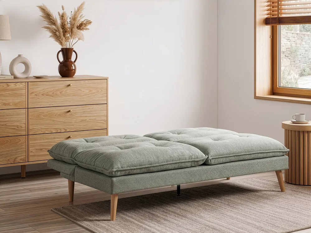 Schlafsofa 3-Sitzer YILA Stoff Grün_1056261