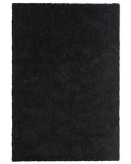 Shaggy Rug DEMRE Black 140 x 200 cm_683507