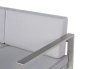 Lounge Set mit Tisch 4-Sitzer SALERNO Metall Hellgrau_679543