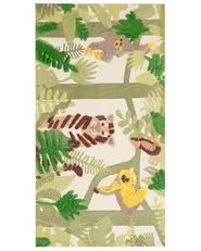 Kinderteppich JANHTO Grün 80 x 150 cm Baumwolle_864126