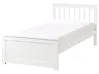 Bett mit Lattenrost Kiefernholz OLENDON 90 x 200 cm Weiß