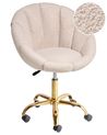 Schreibtischstuhl ANNABELLE Bouclé Beige