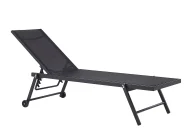 Sonnenliege PORTOFINO mit Relaxfunktion Metall Schwarz_803886