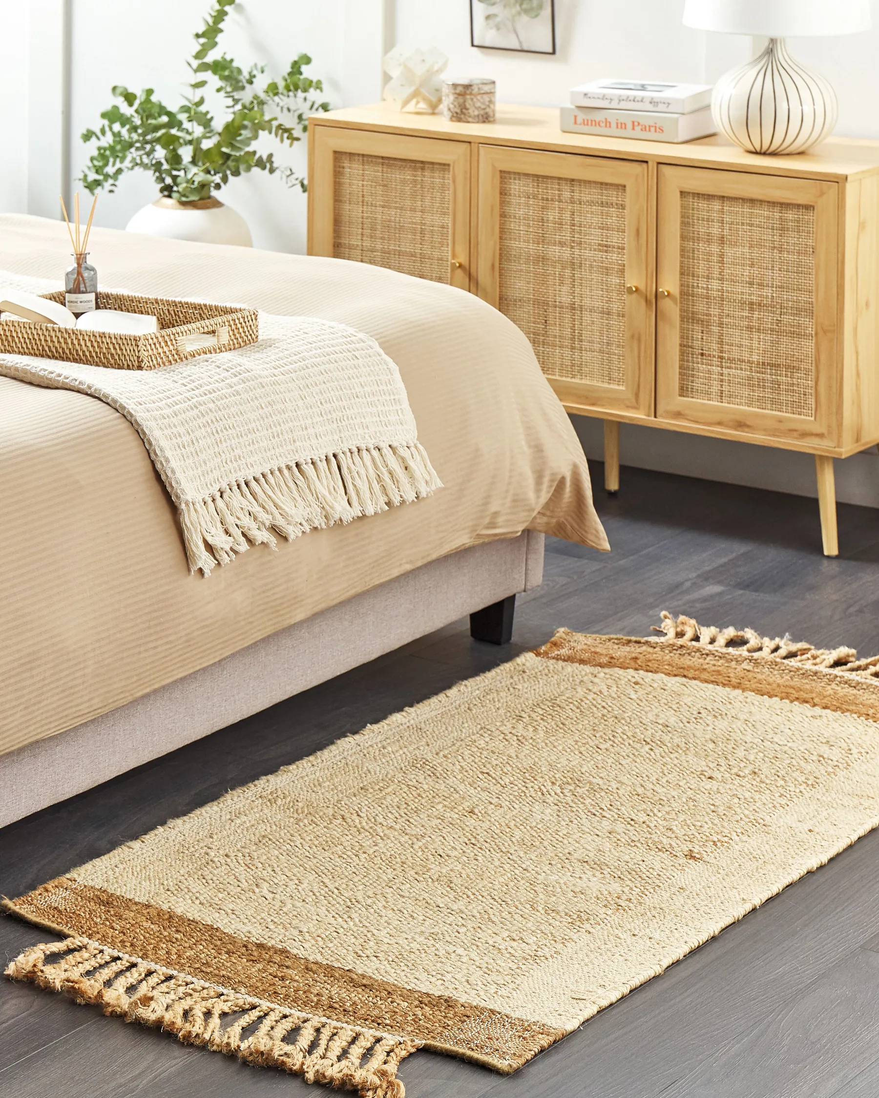 Teppich DEDEMLI Beige 80 x 150 cm Jute_847547