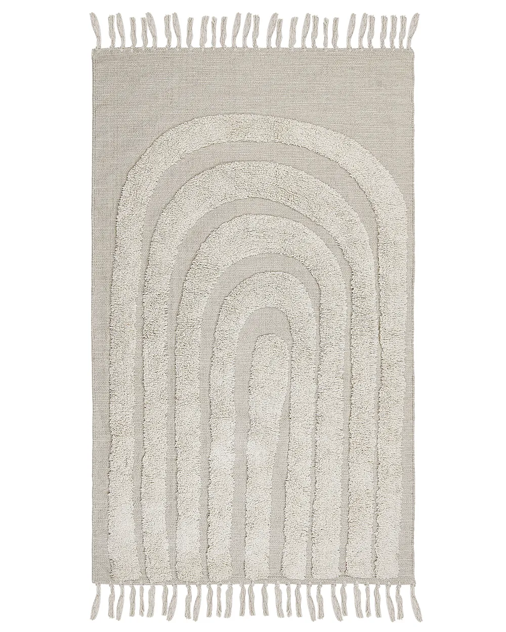 Teppich HAKKARI Hellbeige 80 x 150 cm Baumwolle_848871