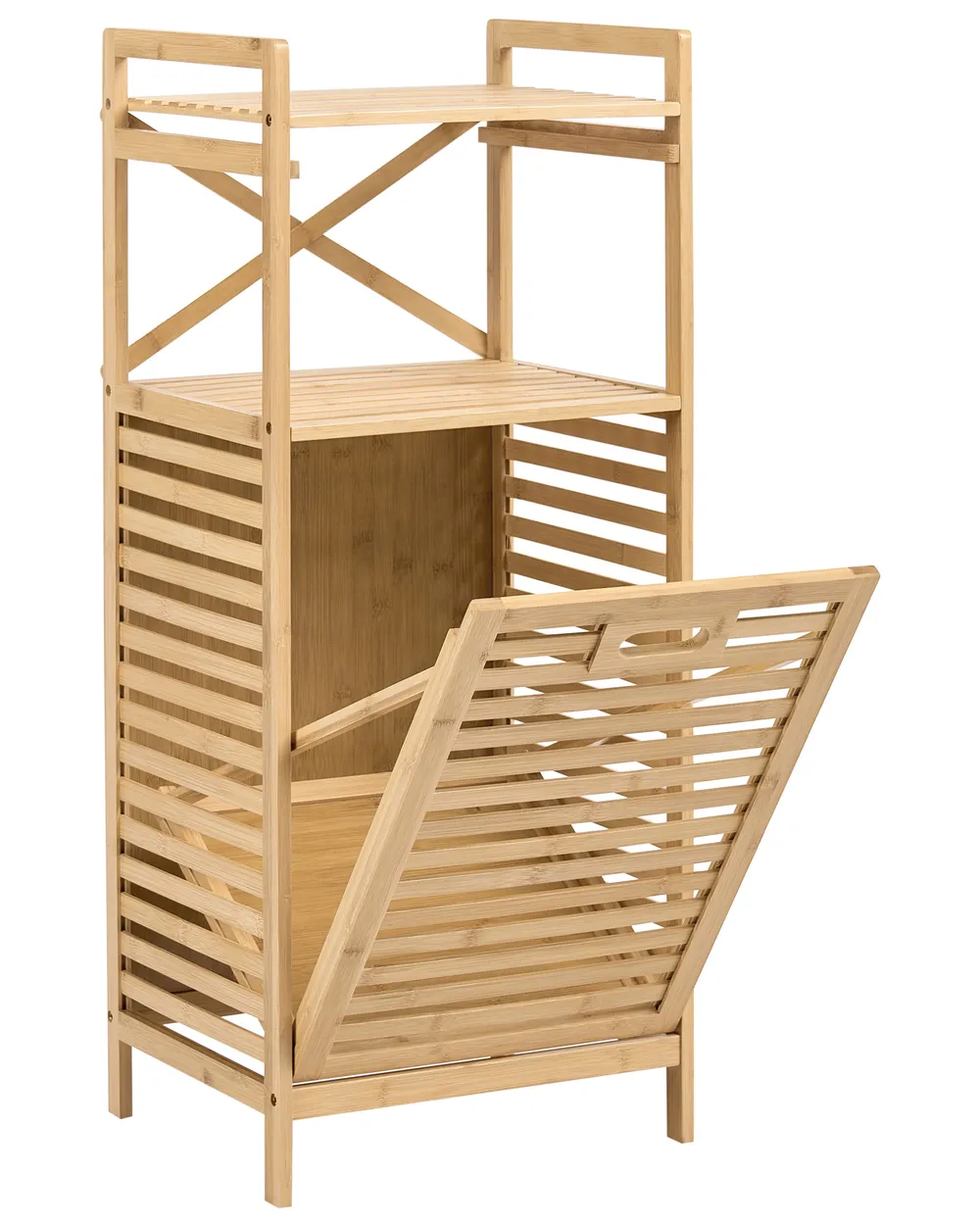 Tilt-Out Laundry Cabinet CUTERVO 40 cm Bamboo Light Brown_1135809