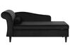 Linksseitige Chaiselongue LUIRO mit Stauraum Samtstoff Schwarz