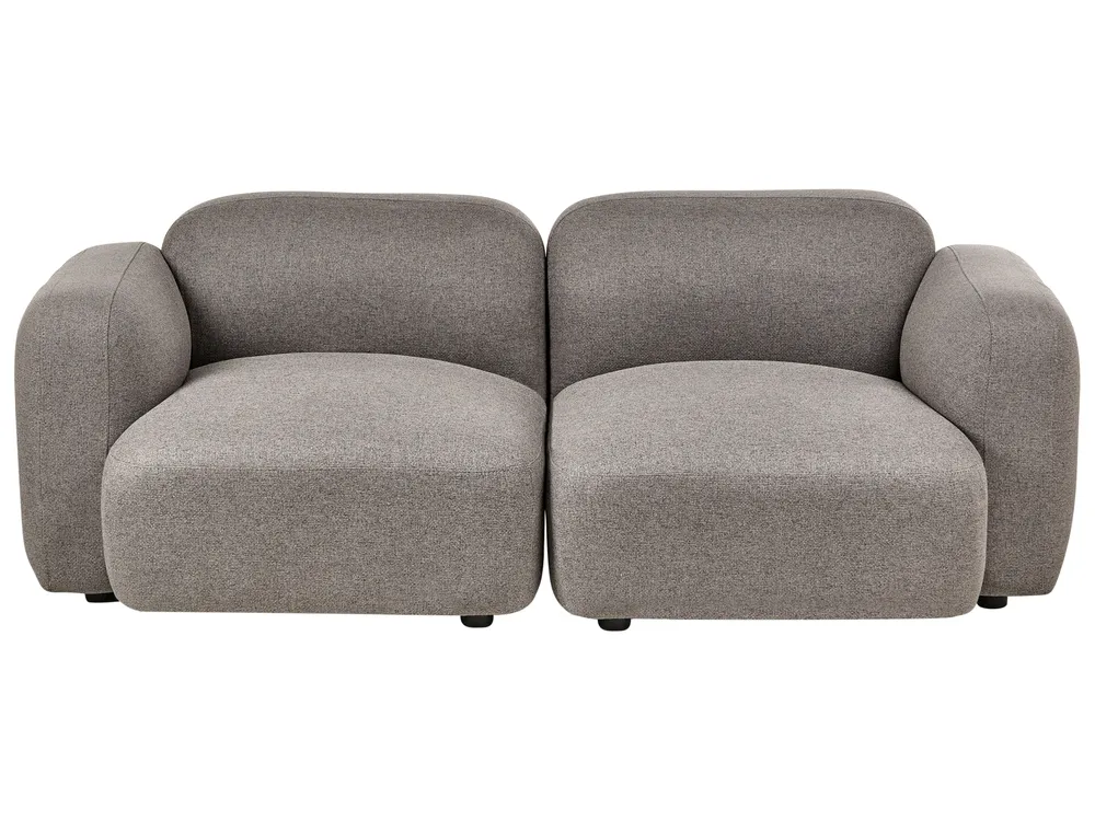 Sofa 3-Sitzer AFOSS Stoff Dunkelgrau