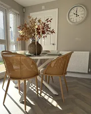 Esszimmerstuhl 2er Set CORNELL Metall Hellbeige_1024017