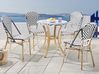 Gartenmöbel Set 4-Sitzer RIFREDDO Polyrattan Schwarz / Weiß