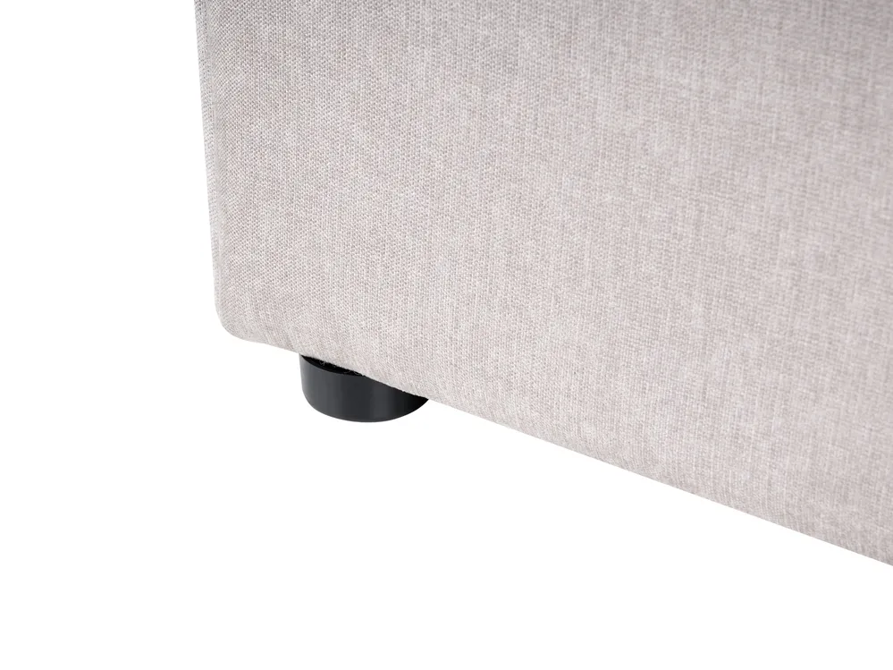 Bett mit Stauraum QUILLIEN Chenillegewebe Taupe 140 x 200 cm_989552