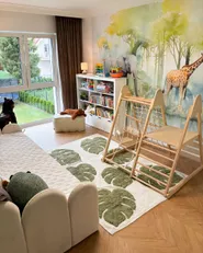 Kindervloerkleed BOTANIST Beige 140 x 200 cm Katoen_1167932
