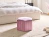 Pouf MURIETTA Samtstoff Hellviolett