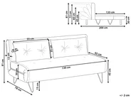 Schlafsofa 2-Sitzer VESTFOLD Samtstoff Dunkelgrün_808710