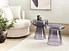 Beistelltisch 2er Set LAGUNA/CALDERA Glas Grau