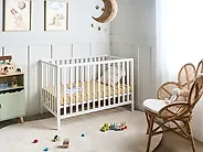Babybett Kiefernholz KIAMA 70 x 130 cm Weiß_1184831