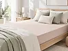 Spannbettlaken HOFUF 160 x 200 cm Baumwolle Beige