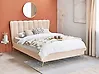 Bed Velvet MIRIBEL 140 x 200 cm (EU Double) Beige