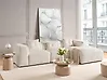 Corner Sofa DOLVA Corduroy Off-White Left Hand