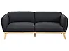 Sofa 3-Sitzer LJUNG Stoff Schwarz