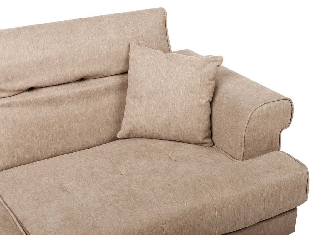 Sofa 3-Sitzer SKIVE Stoff Hellbraun_961947