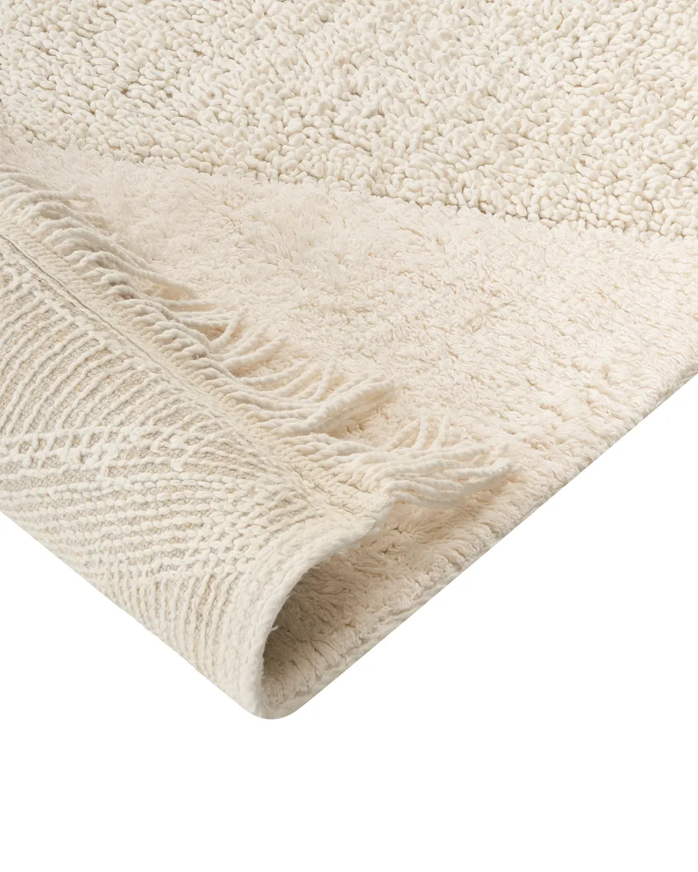 Kinderteppich KHONOMA Hellbeige 60 x 90 cm Baumwolle_1107534