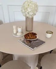 Esstisch NEWELL Hellbeige 120 cm 120 cm_1012481