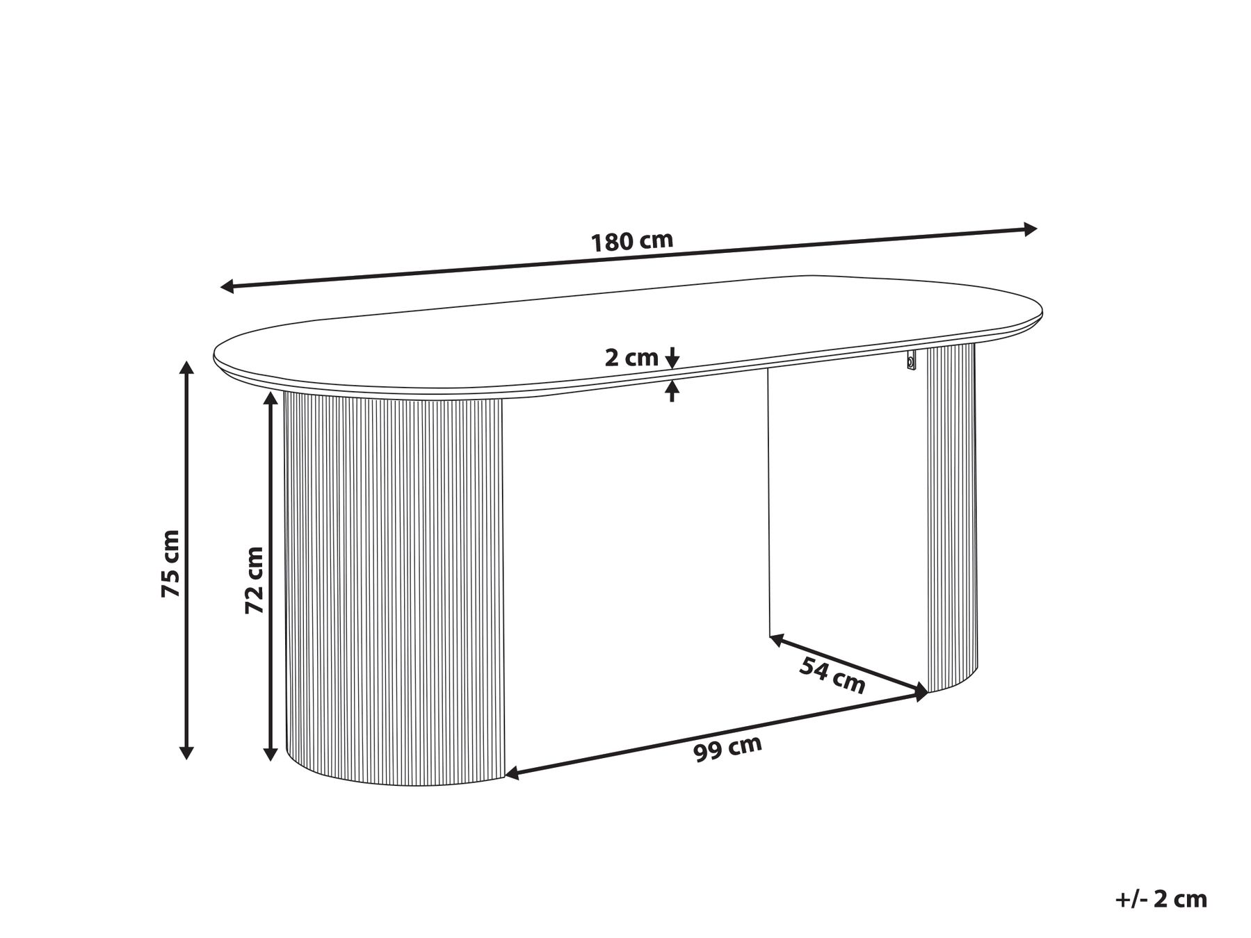 Esstisch SAVORY Hellbraun 180 cm 90 cm_943849