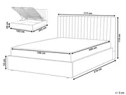 Bett mit Stauraum VION Bouclé Cremeweiß 160 x 200 cm_1042557
