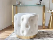 Pouffe CARROLLTON Velvet Off-White_1190467