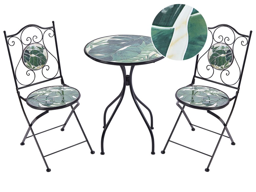 Bistro set Sklopivi COZZANA Metal Crni