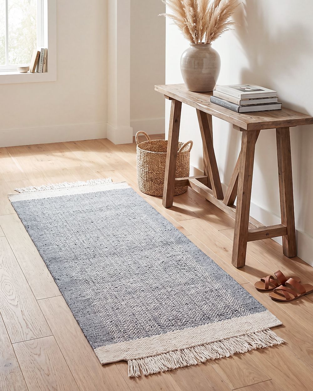 Rug TATLISU Grey 80 x 150 cm Wool