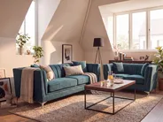 Sofa 3-Sitzer GAULA Samtstoff Blaugrün_1145534