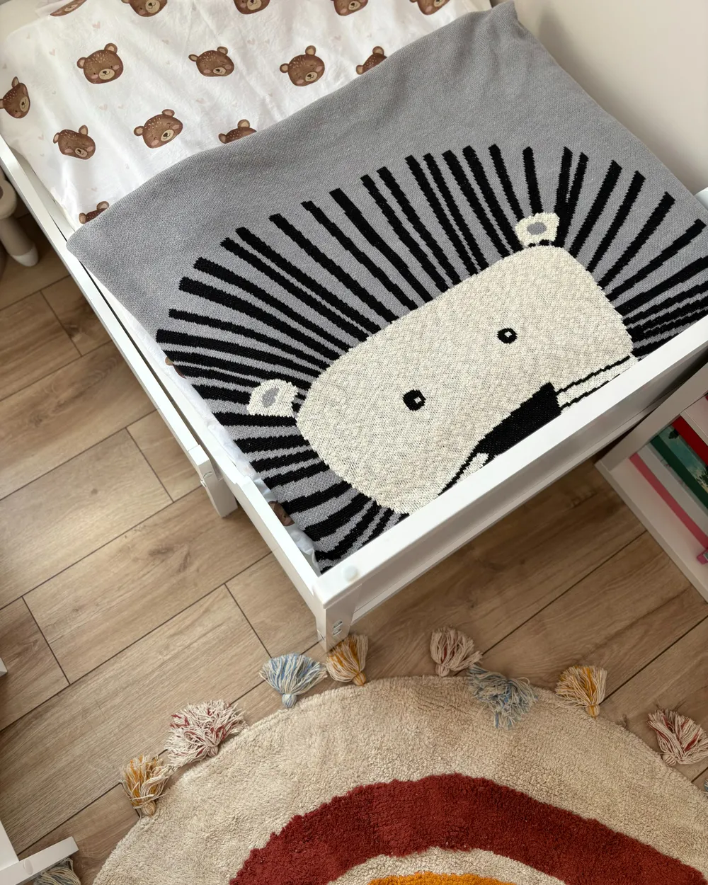 Kuscheldecke MATTA Baumwolle 130 x 170 cm Grau_983021