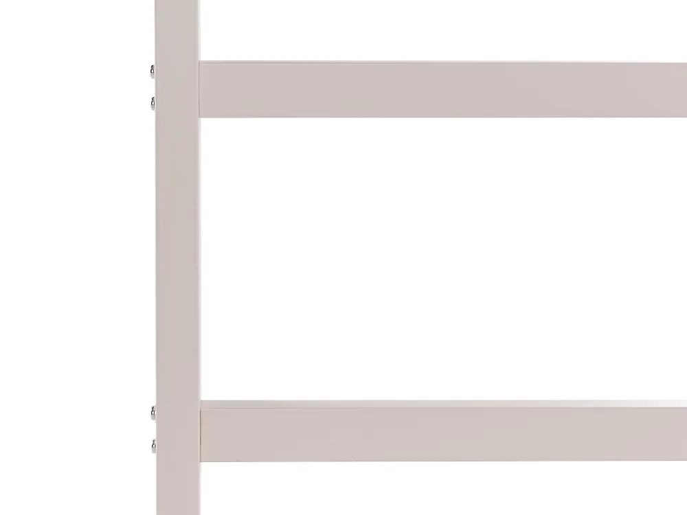 Four Poster Bed Metal LESTARDS 140 x 200 cm (EU Double) Light Beige_1165312