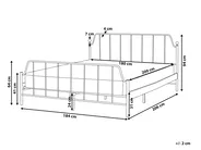 Bett mit Lattenrost Metall MAURESSAC 180 x 200 cm Schwarz_902710
