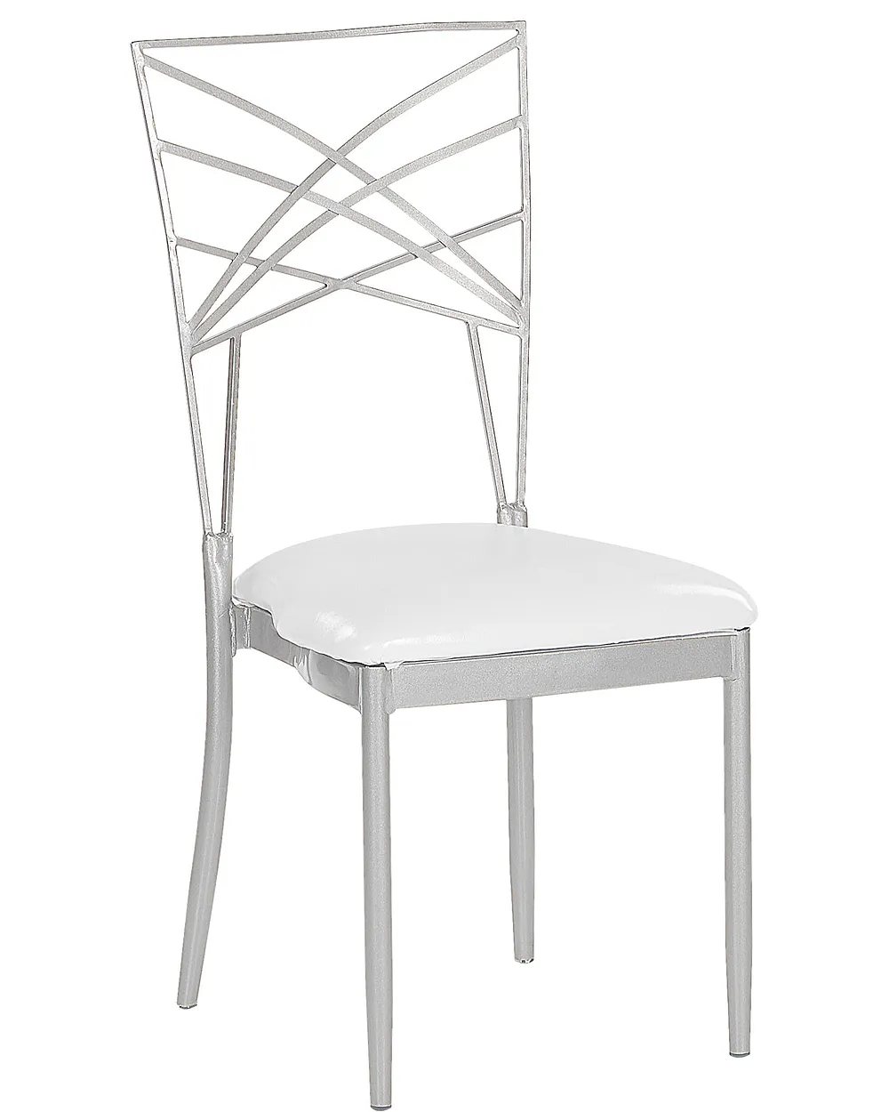 Set of 2 Dining Chairs GIRARD Metal Silver_868141