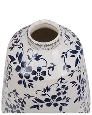 Blumenvase MARONEIA 20 cm Steinzeug Weiß_810745