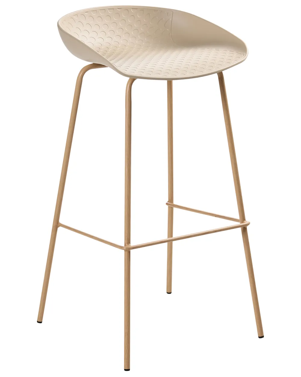 Set of 4 Bar Chairs VENLO Beige_1012549
