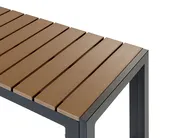 Gartenmöbel Set mit Bänken 6-Sitzer NARDO Braun / Schwarz_862920