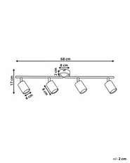 Strahler 4-flammig NYANDO Metall Weiß_1029014
