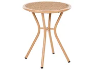 Bistro Set FERLA Polyrattan Hellbraun_1079359