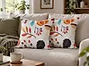 Dekokissen 2er Set VISCARIA 45 x 45 cm Samtstoff Bunt Pflanzenmuster