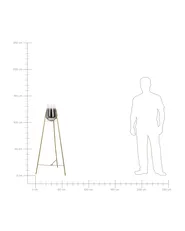 Floor Lamp MENA Metal Gold_861212